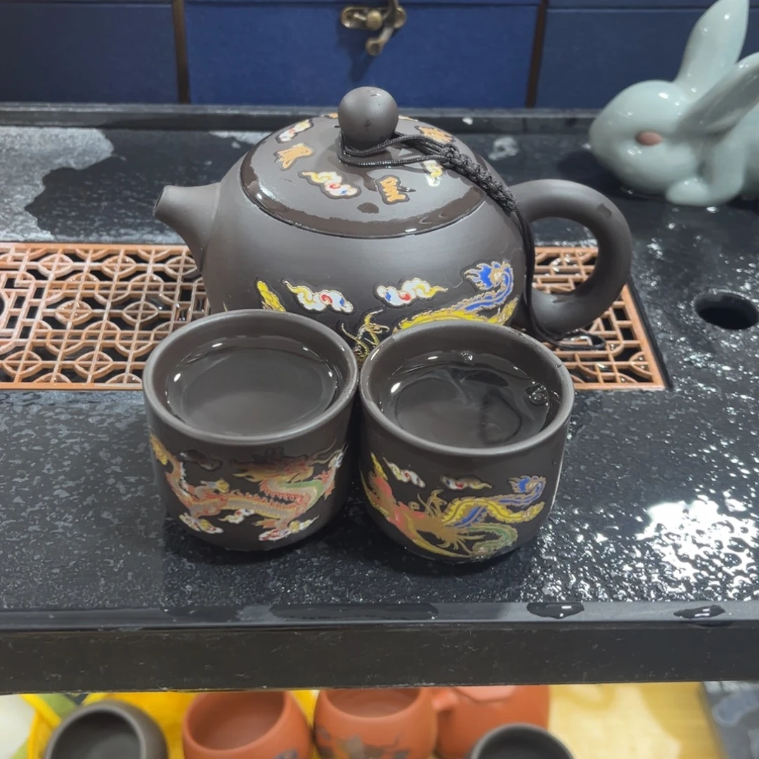 紫砂茶杯紫砂壶一壶2杯
