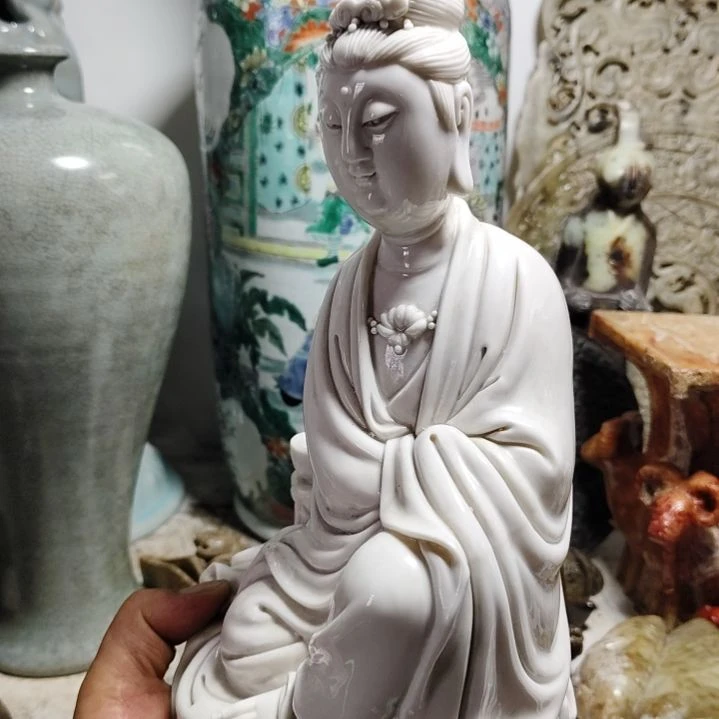 白釉德化窑，完整器一个