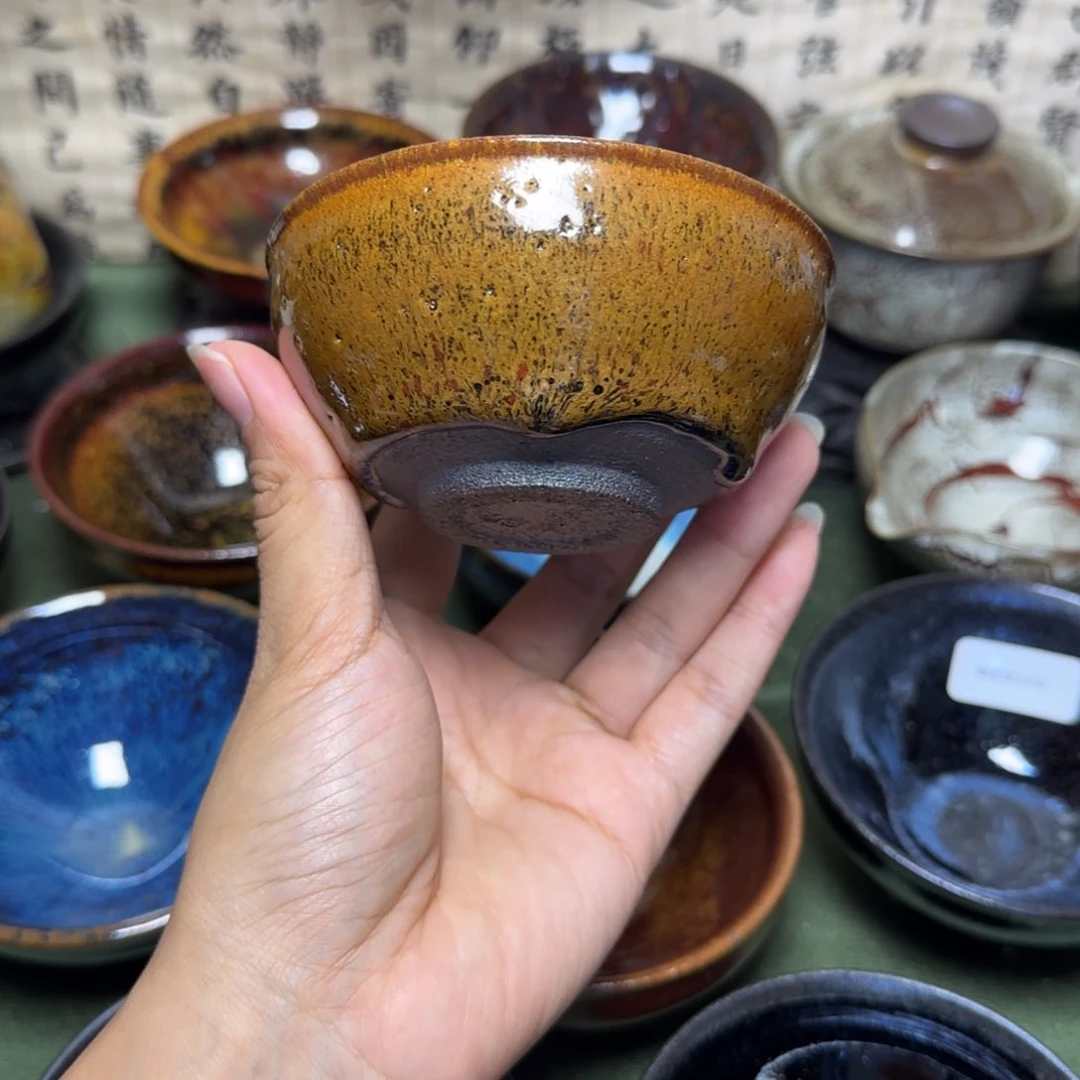 蒜***嫋茶盏27 建窑龙窑柴烧
