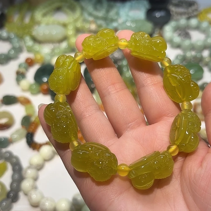 蛇纹石玉未镶嵌手串秋****3