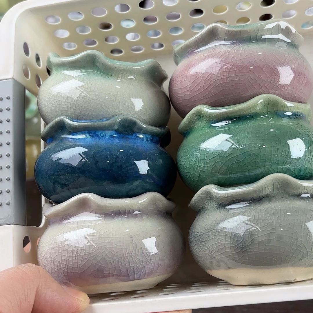 红陶量货/口5-7高5深浅搭配发6个