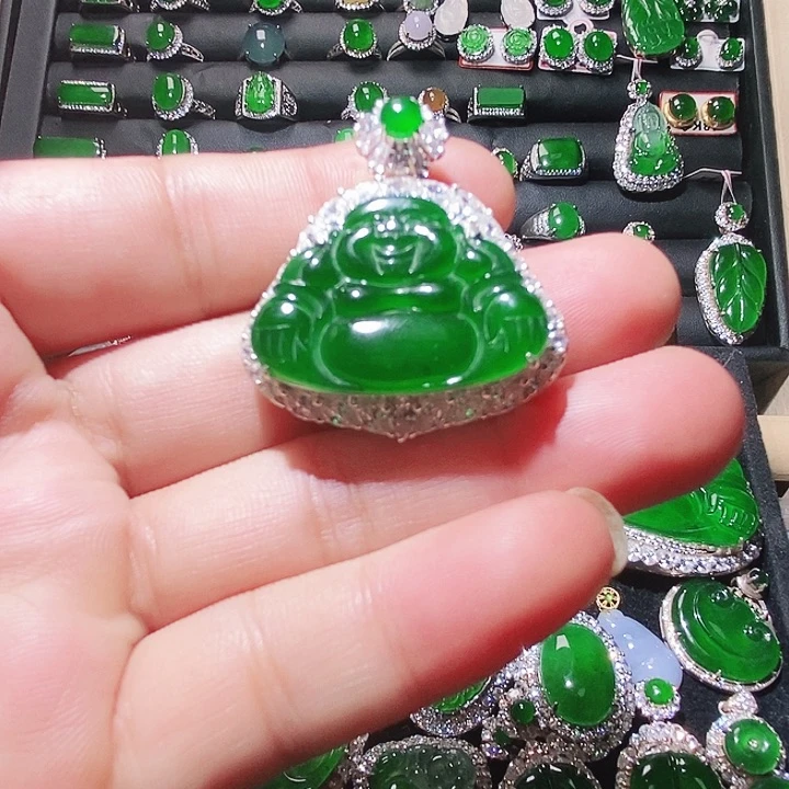颈饰银S925镶嵌翡翠53