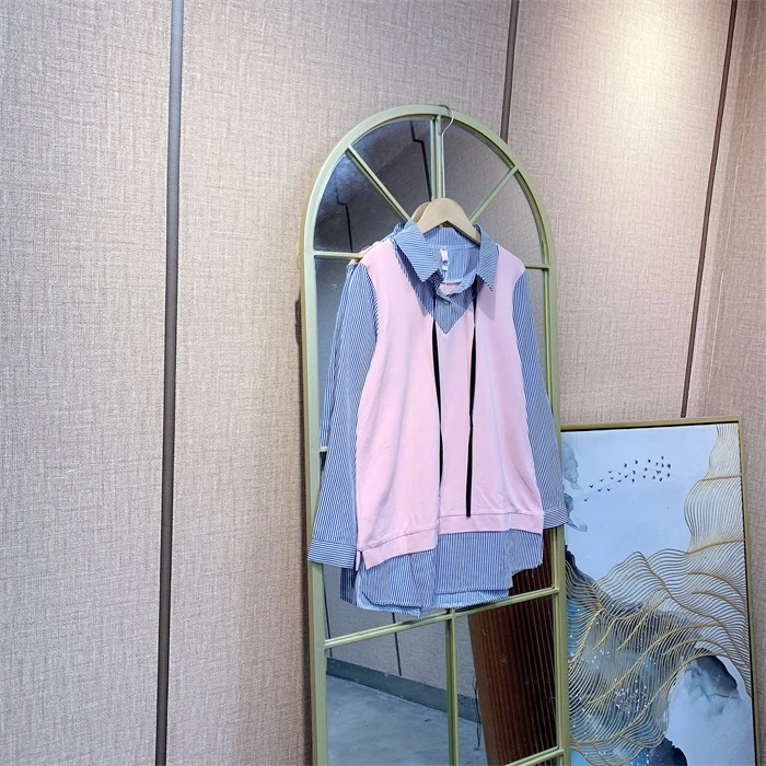 Z416粉蓝色孕妇衣M90-120XL140