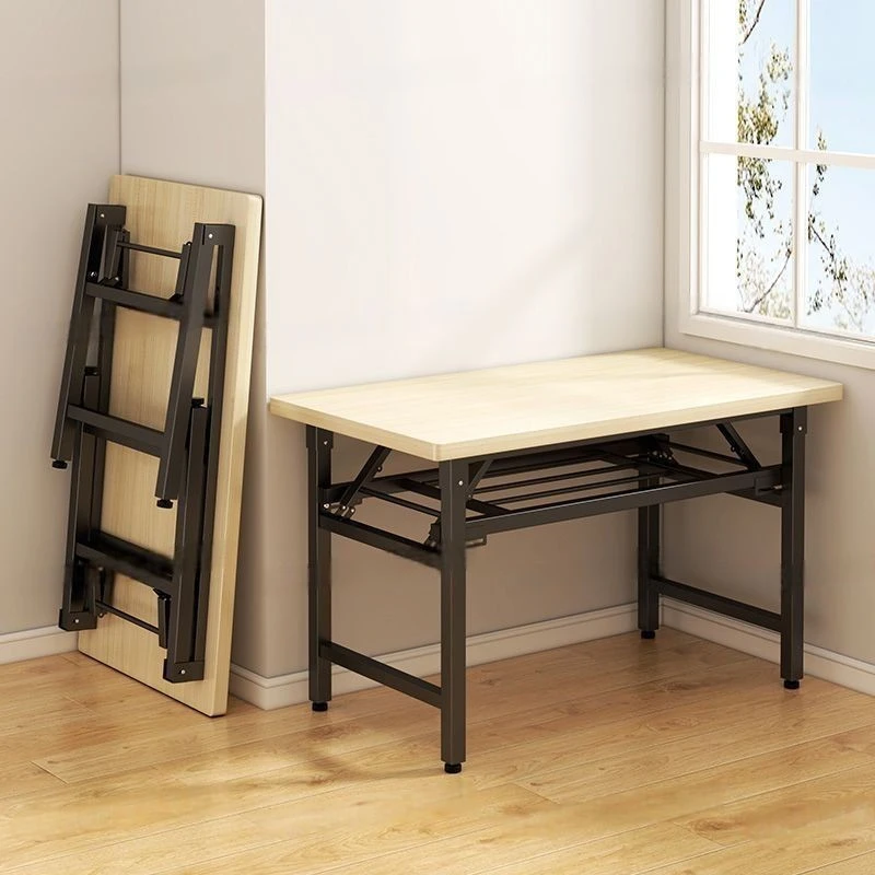 免安装折叠桌家用台式电脑桌可折叠书桌简易写字桌摆摊便携长条桌