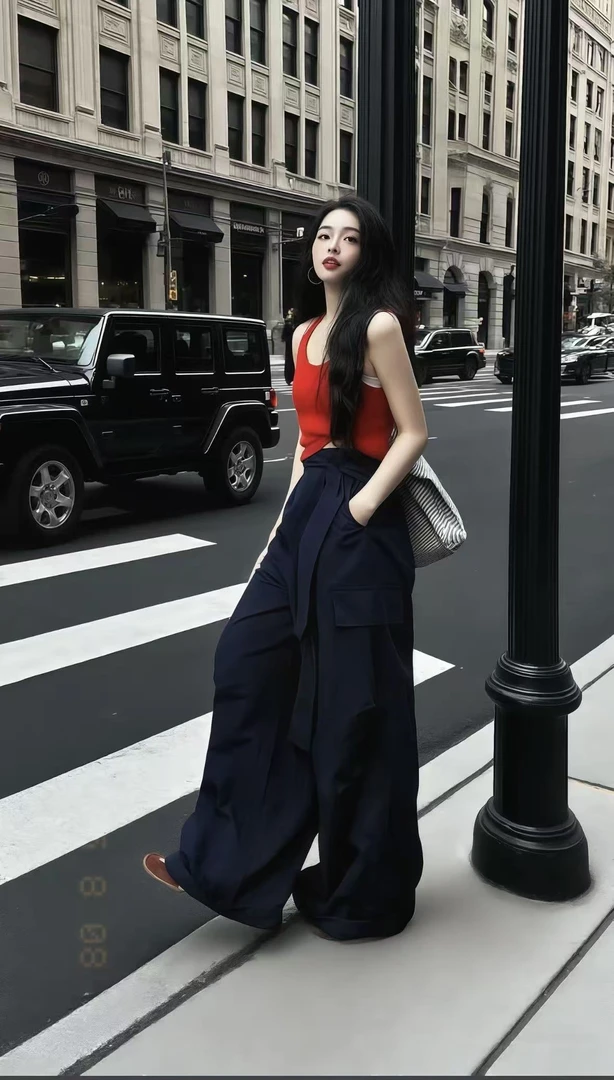（非图片款）时尚套装牛仔阔腿裤(微瑕微玼 介意勿拍)no退no换