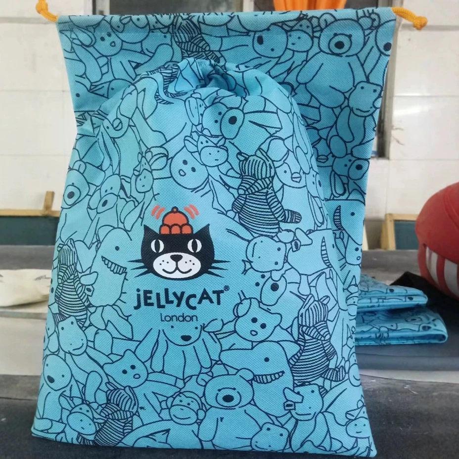 送礼拍这个 Jellycat蓝色防尘袋毛绒玩偶礼品袋包装玩具收纳袋子