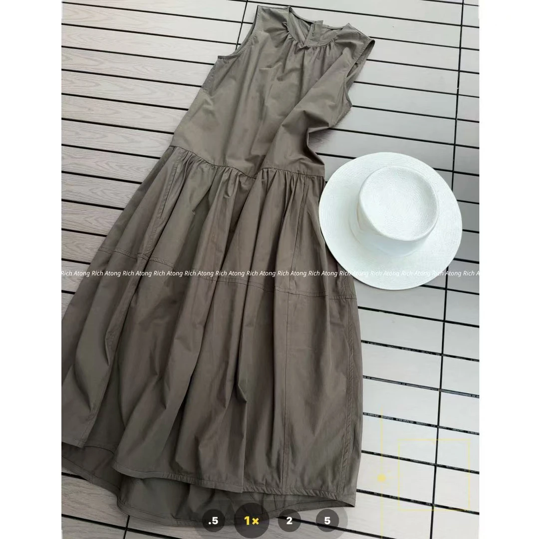 atong/阿彤-【】-2025夏款不规则背心极简连衣裙0516-33