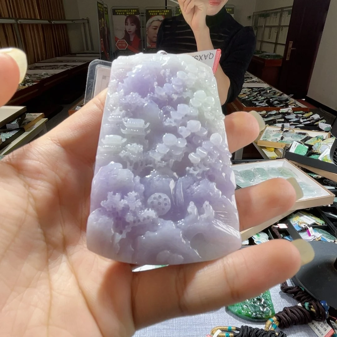 翡翠未镶嵌颈饰7**4一