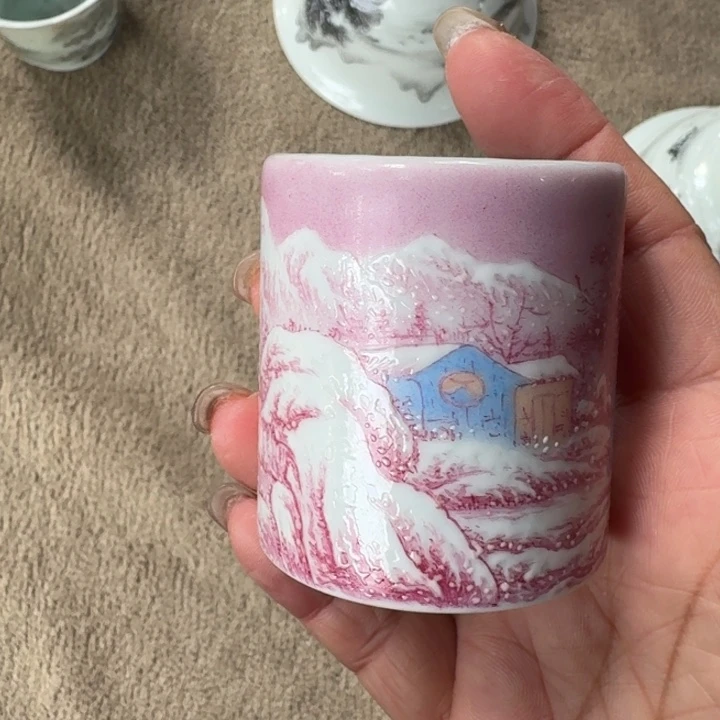 景德镇陶瓷手绘盖置