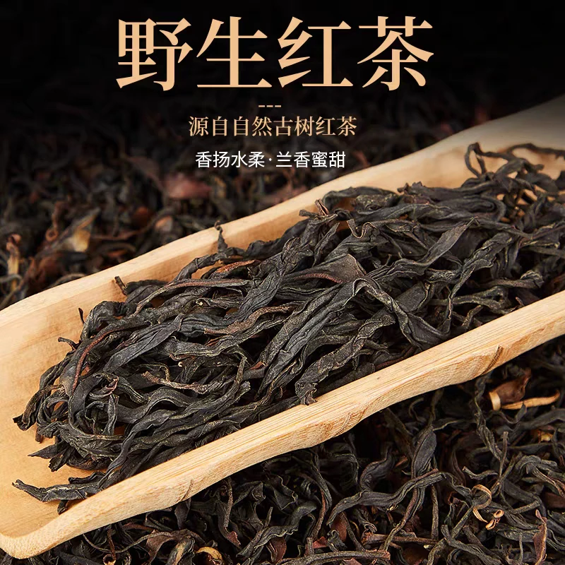 红茶茶叶峨眉山高山头春山野老树荒野红茶浓香蜜香花果香罐装