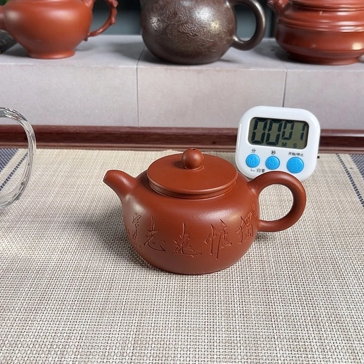 花***海紫砂茶壶宜兴原矿泥料手工紫砂壶