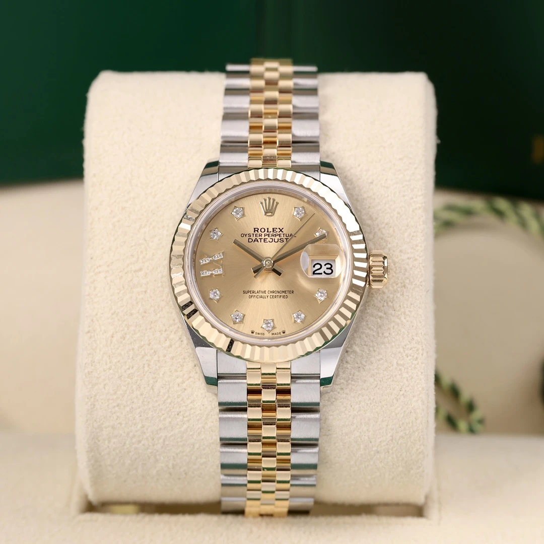 99新 Rolex/劳力士 279173 香槟面星星钻刻度 28mm 2025年3月保卡