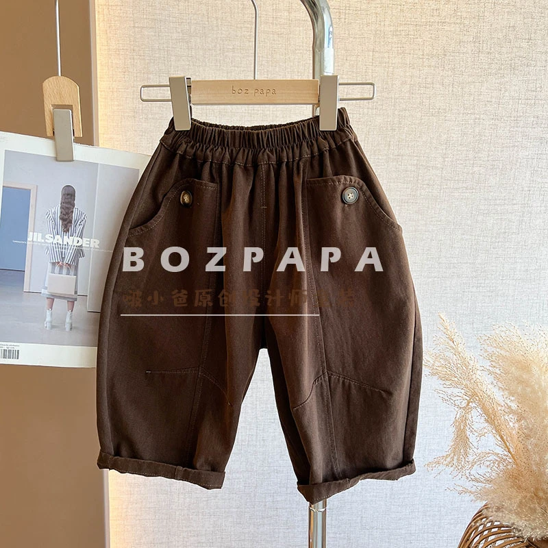 现货春【简约感】童装男女童裤子2025春秋新款简约时尚春
