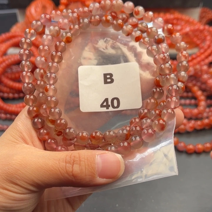 南红玛瑙未镶嵌多样性发货默认微瑕称重7mm