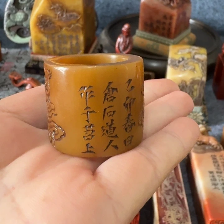 笑***生石材手工艺品摆件包邮