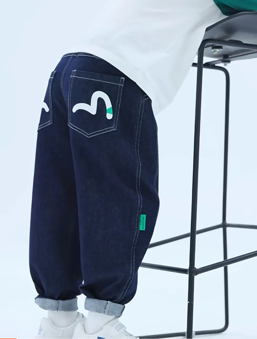 2326休闲时尚牛仔裤老爹裤男女童秋季