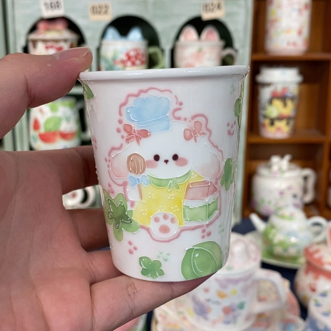 瓷片小狗小号可乐杯