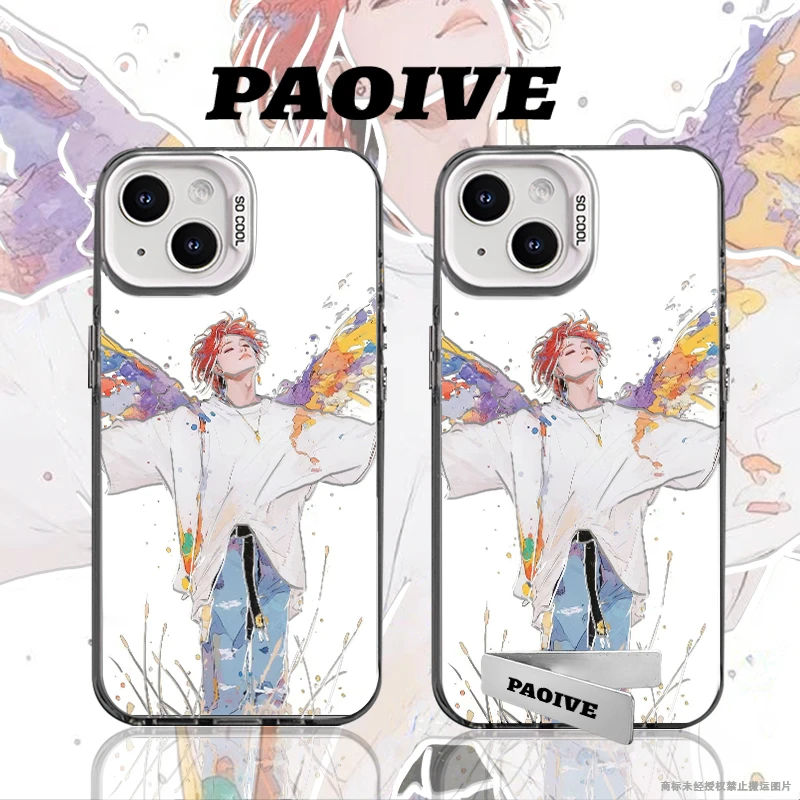 花花适用苹果华为vivoiPhone小米三星防摔彩银手机壳