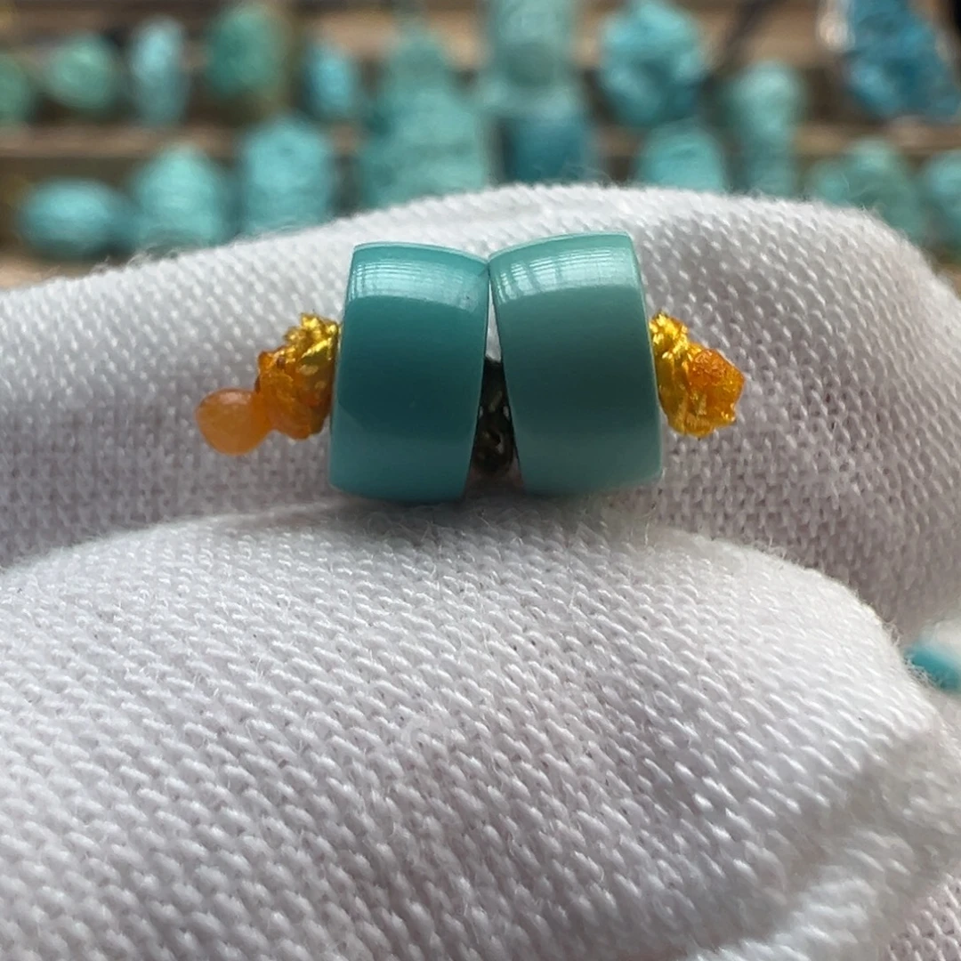 绿松石未镶嵌配饰6.4×3.5