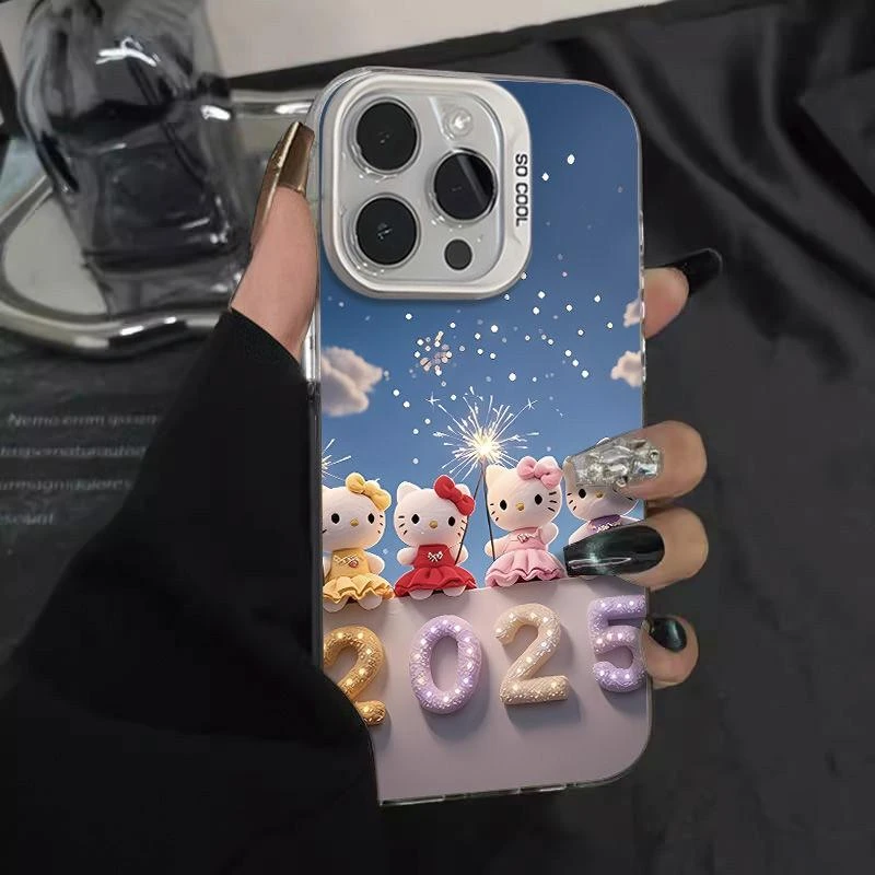 奥菲顿新年凯蒂猫适用iPhone16/15promax苹果元气手机硬壳13/12套