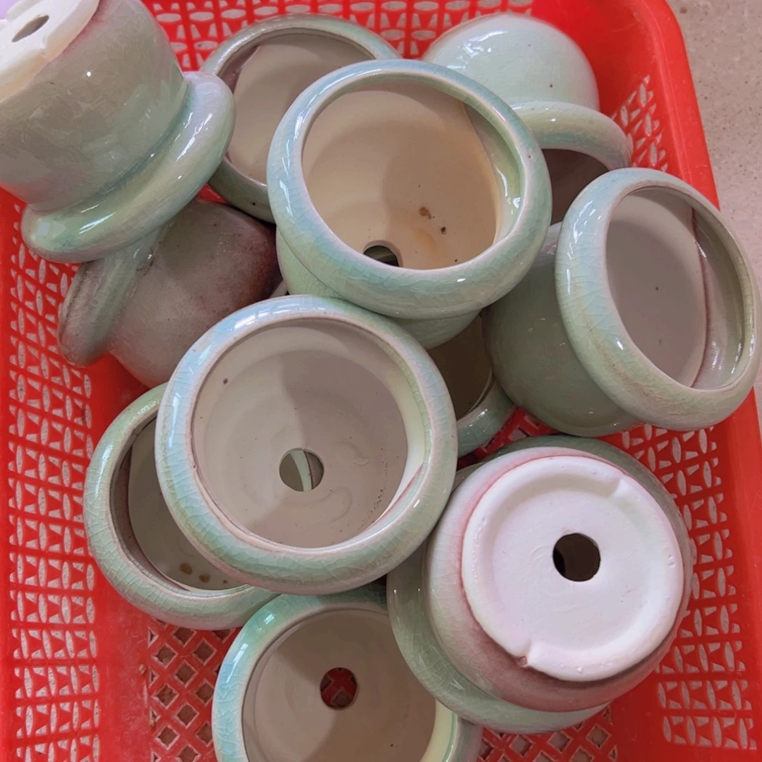 陶瓷花盆当场凑满12包随机瑕疵4个