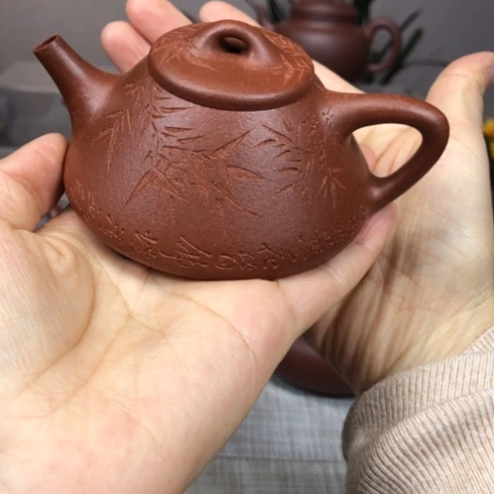 紫砂茶壶降坡泥石瓢135cc