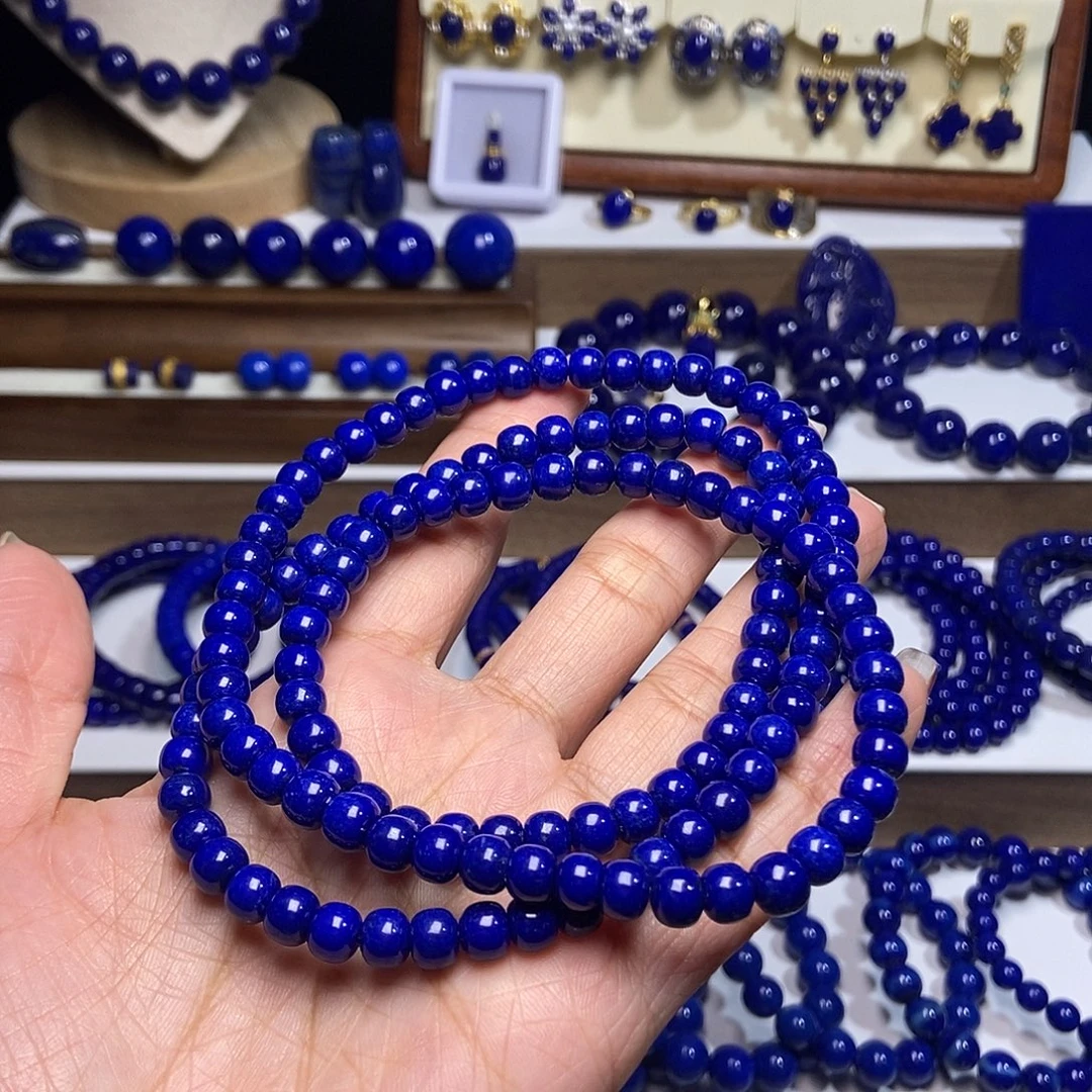 青金石未镶嵌精品老型6mm+108