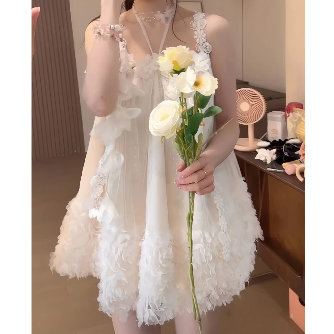 杏雨黎云 夏季新款纯欲风温婉大方洋气甜美公主风露思穿搭连衣裙