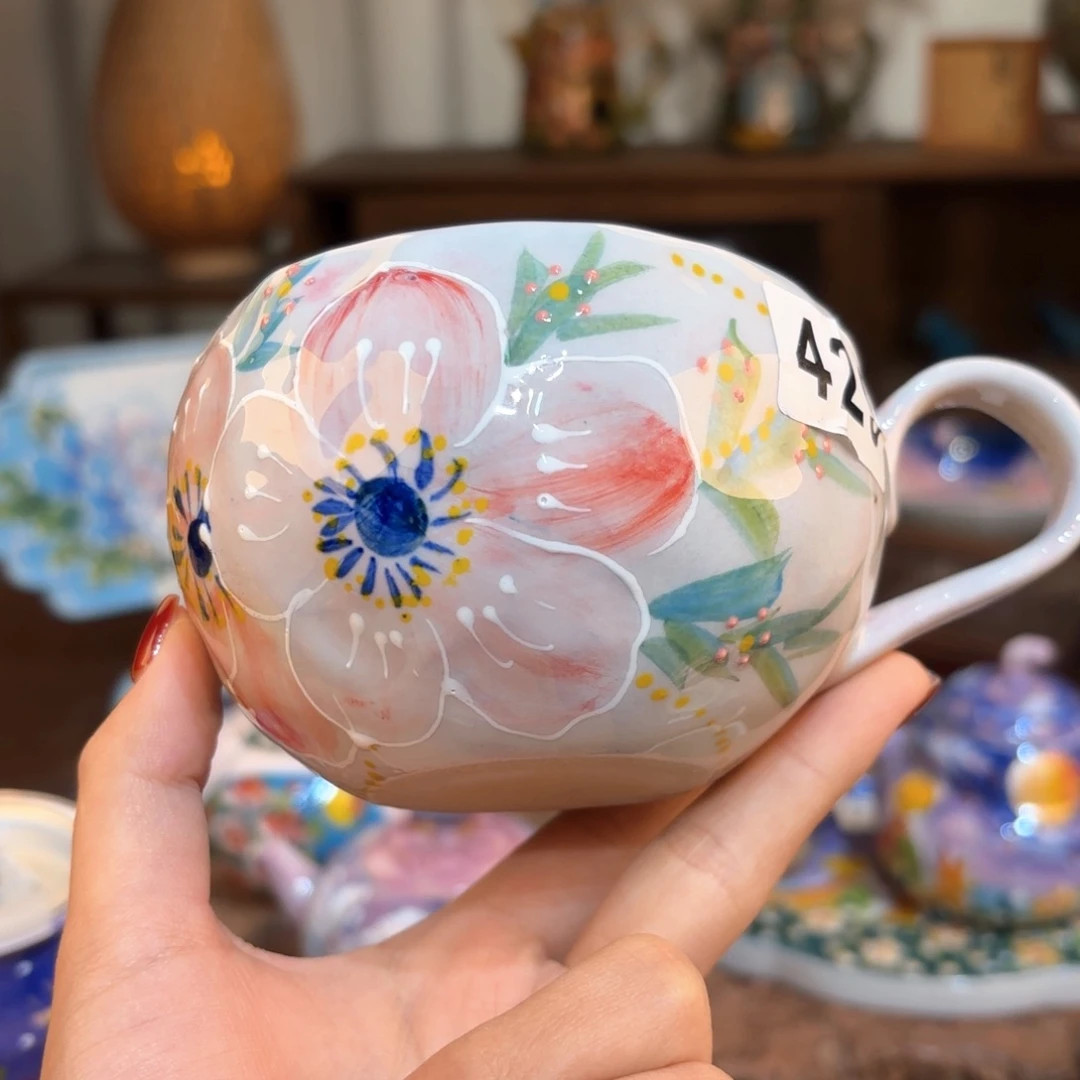 景德镇手绘高温釉下彩陶瓷茶具