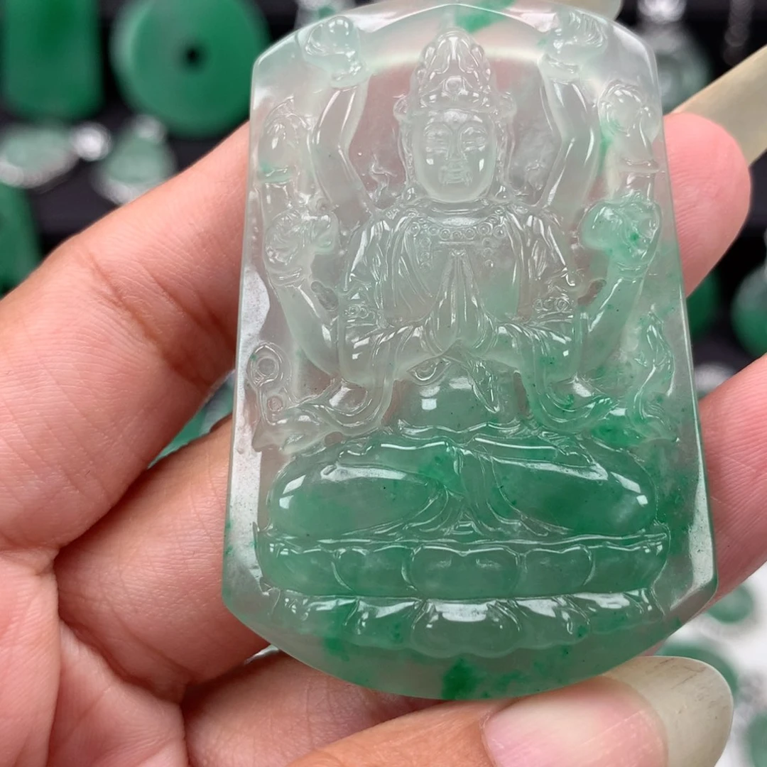 未镶嵌吊坠石英质玉（非洲翠）