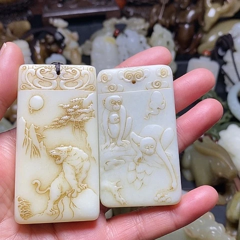 【闪购商品】和田玉（糖玉）挂件未镶嵌闲**鹤