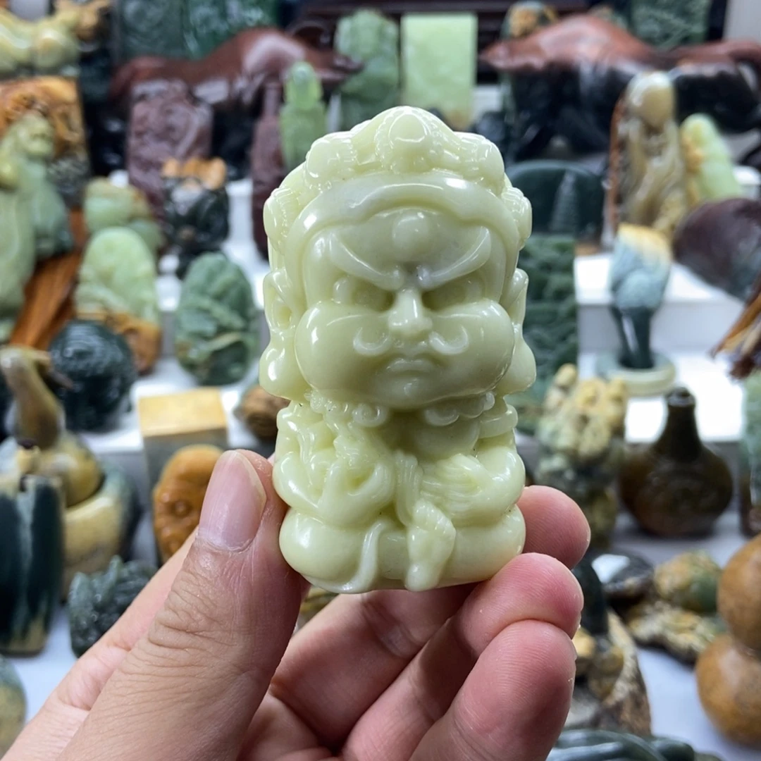 未镶嵌蛇纹石玉手把