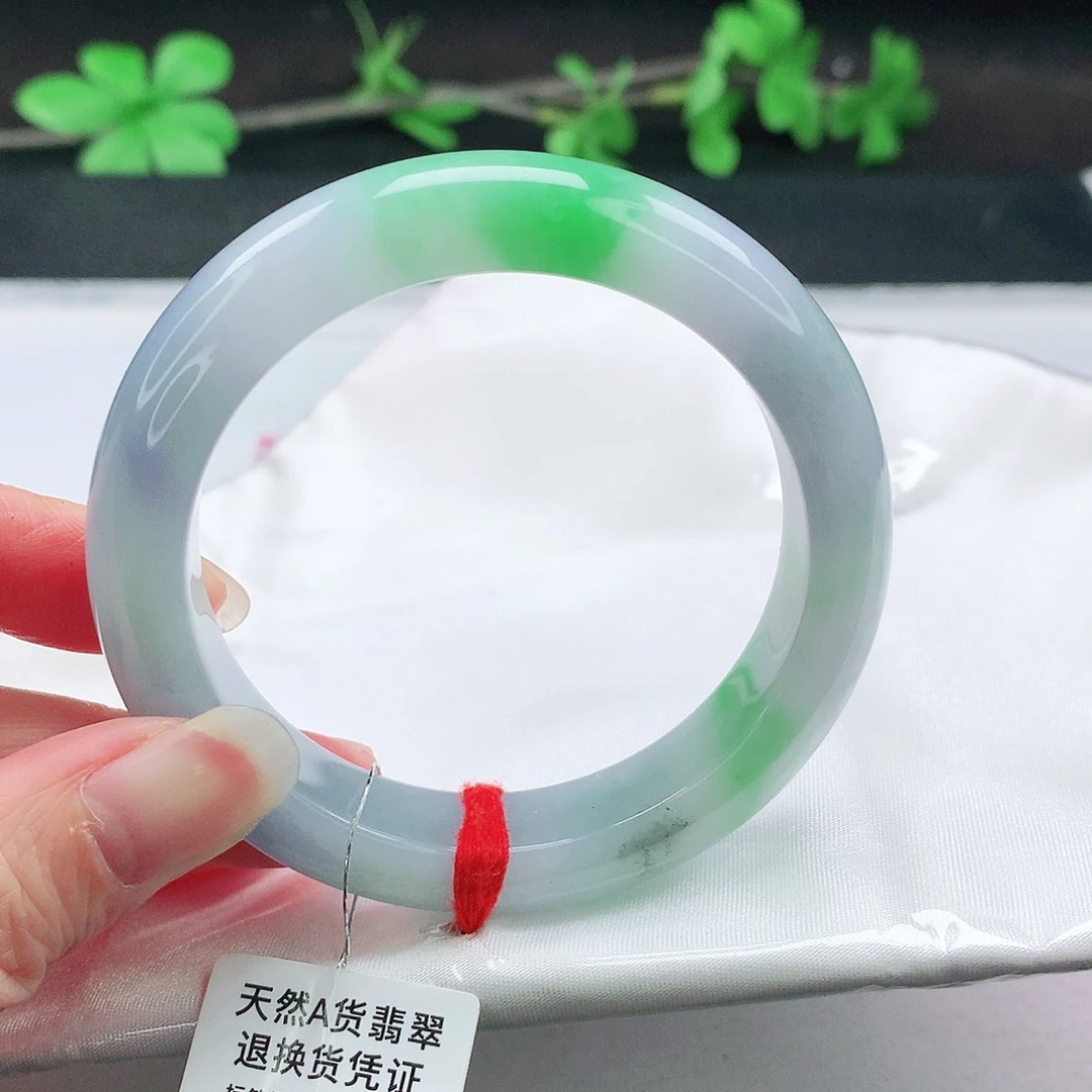 翡翠未镶嵌手镯53圈
