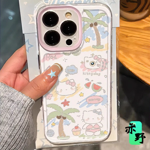 椰树泳装凯蒂适用15手机壳iphone16promax防摔14卡通13保护套