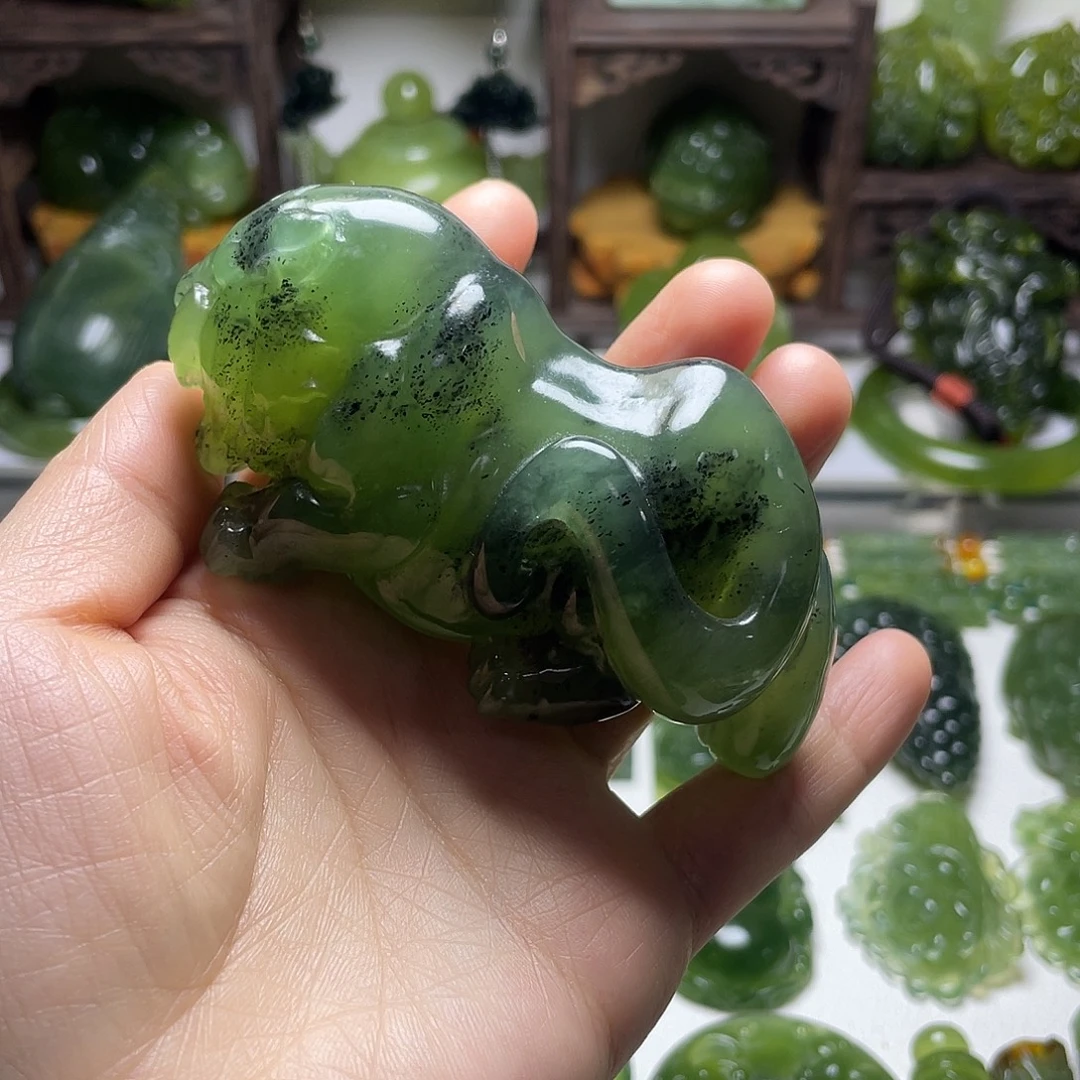 蛇纹石玉未镶嵌手把