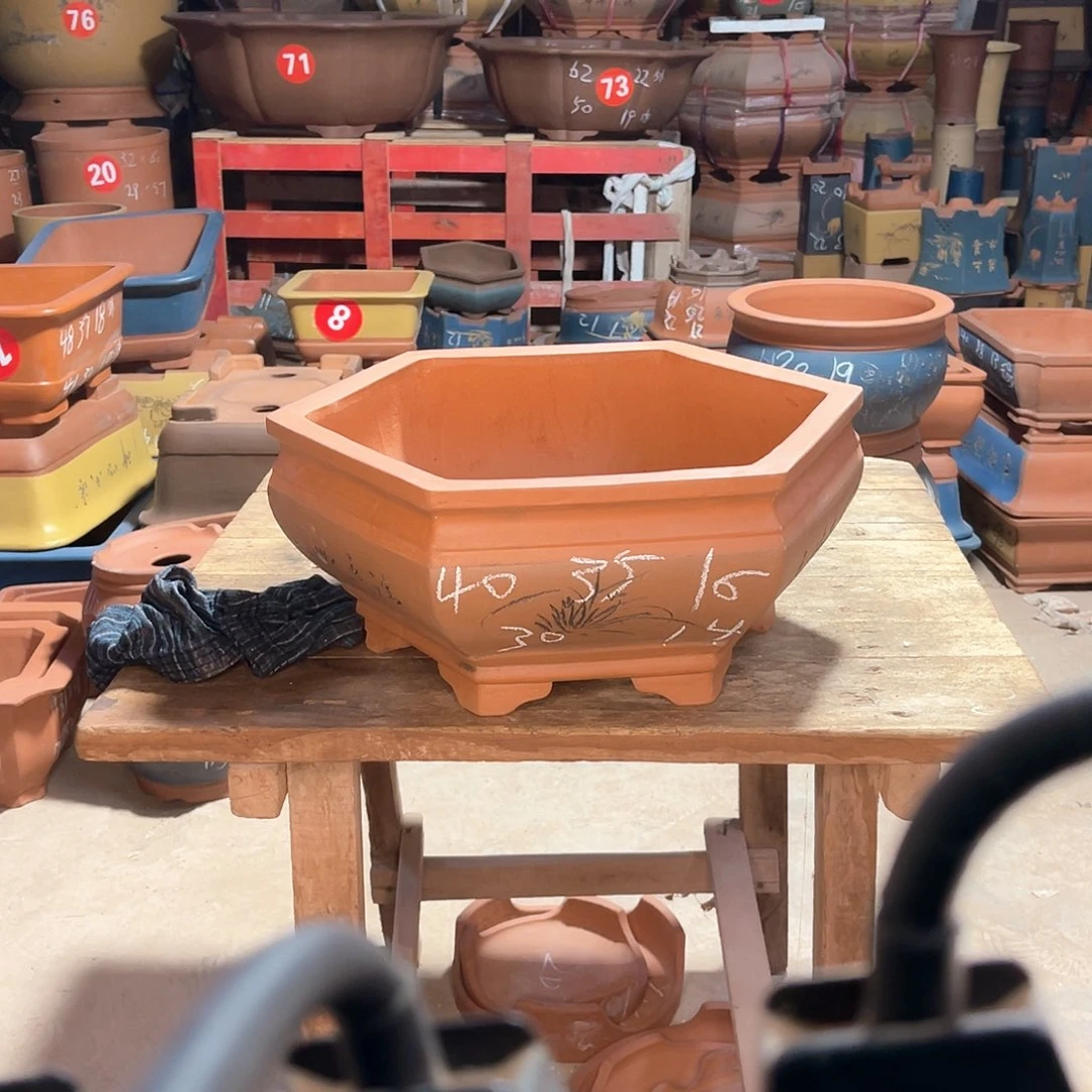 紫砂花盆六分盆一个