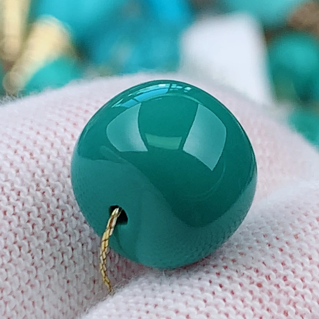 未镶嵌绿松石珠宝奇石11mm