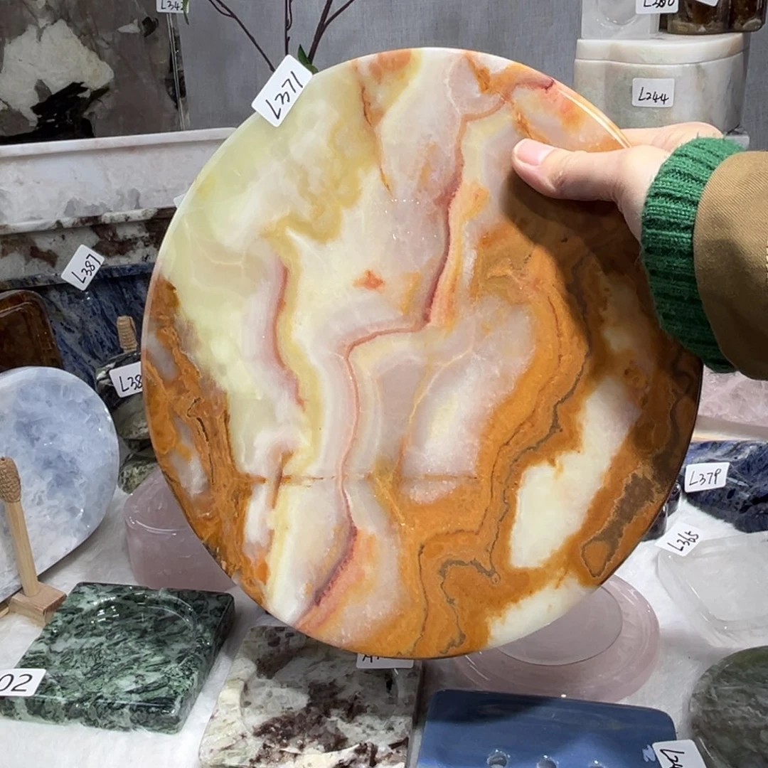 石材天然奢石果盘371