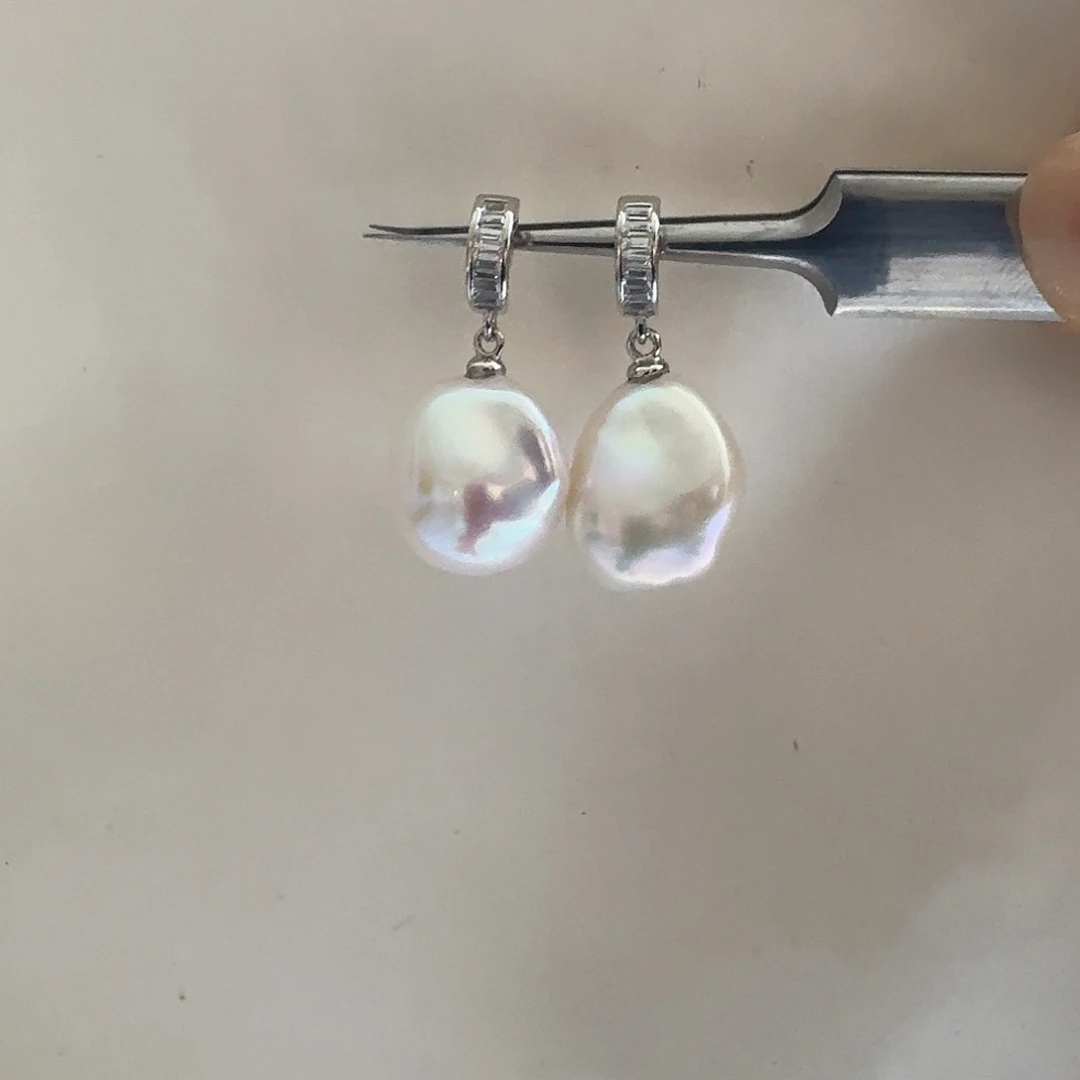 淡水珍珠银S925镶嵌颈饰巴洛克万能扣