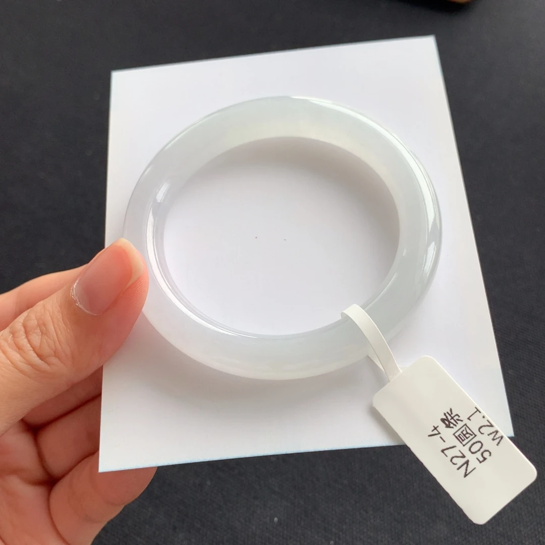 翡翠未镶嵌手镯白月光