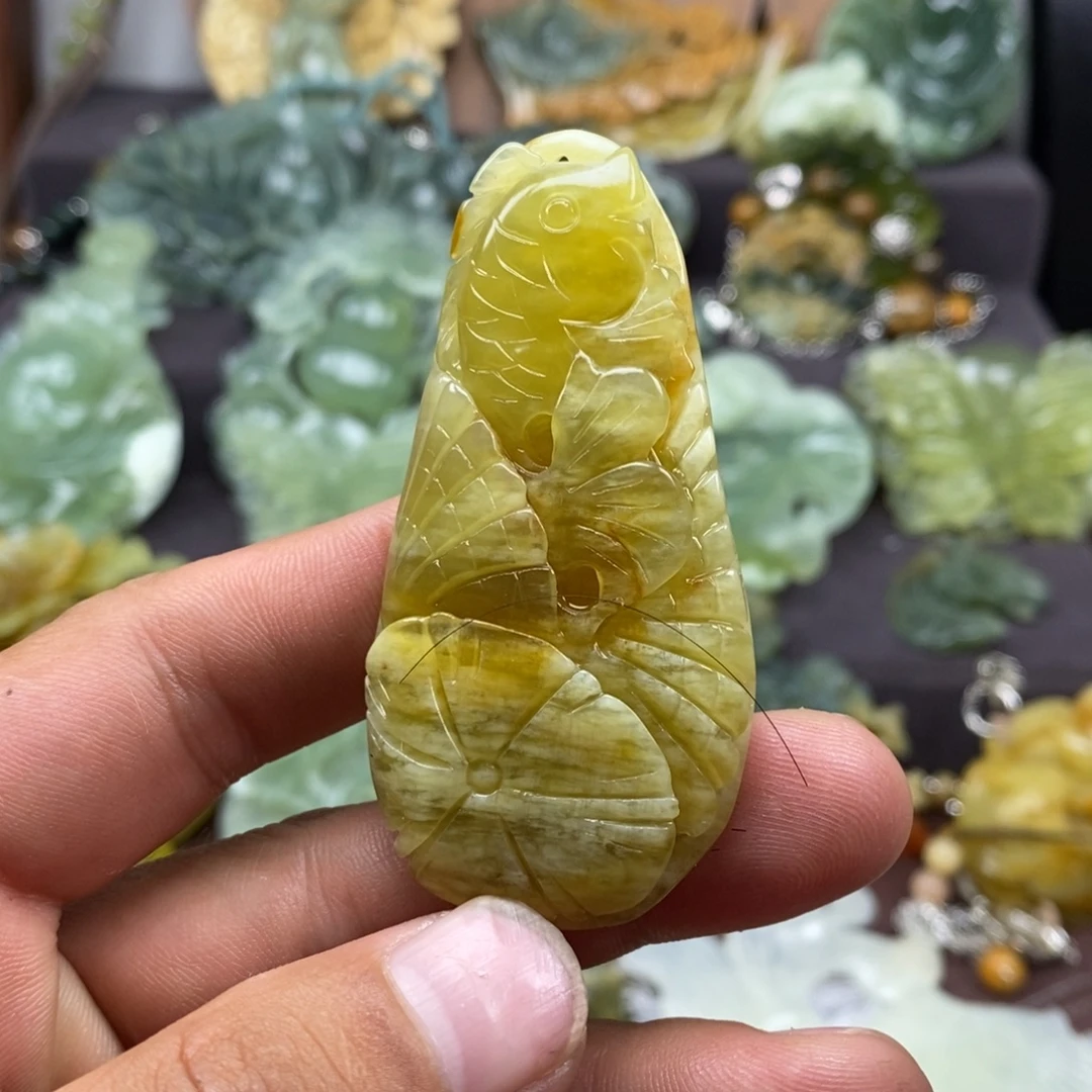 蛇纹石玉未镶嵌吊坠(不含链)