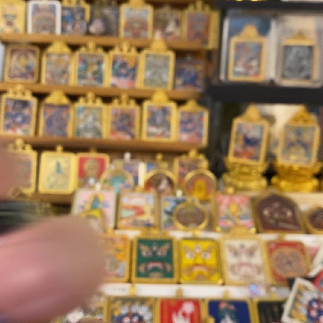 吊坠手绘唐卡 大黑天天