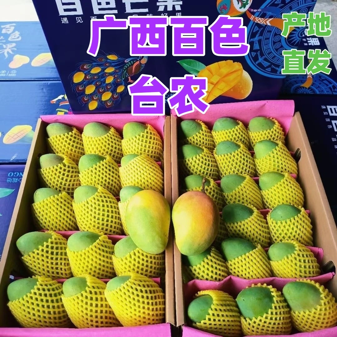广西百色台农芒果产地直发树熟新鲜当季水果香甜可口