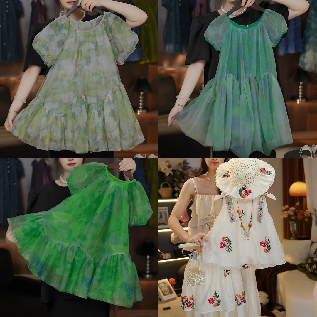 【现货】时尚百搭品质童装清仓断码不补夏季女童休闲连衣裙-222-1H