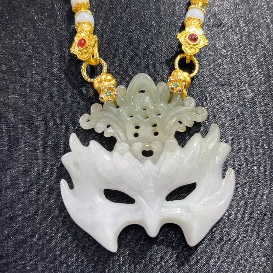 翡翠合金吊坠(赠链)国风