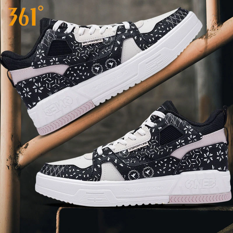 361°春秋革面高帮板鞋女款运动鞋百搭轻便跑步鞋女士休闲运动鞋