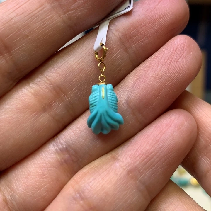 绿松石18K金镶嵌滴流