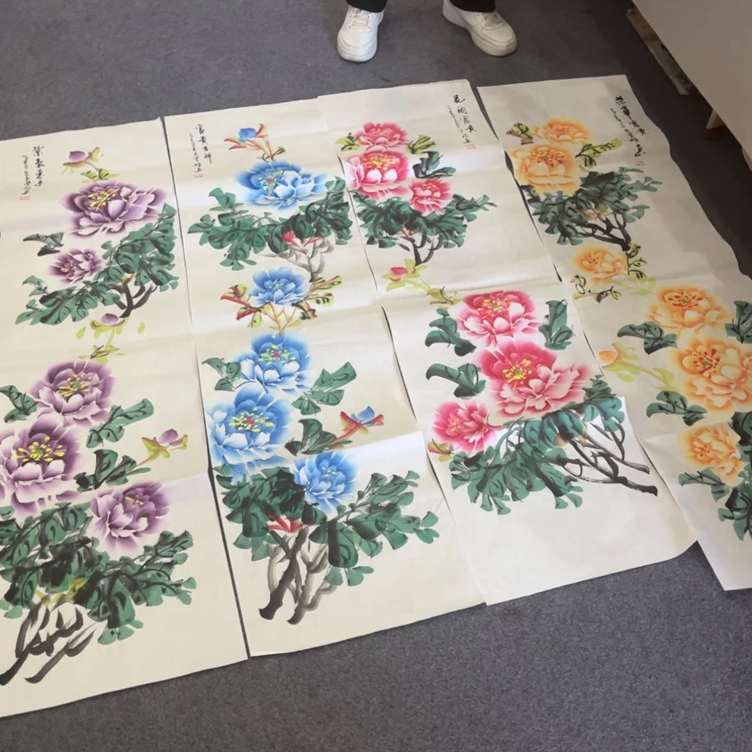 国画ZH精品国画单幅任发4张一套