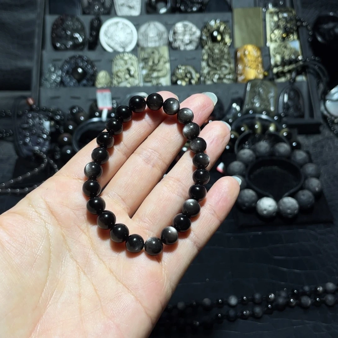 黑曜岩手链未镶嵌J****s