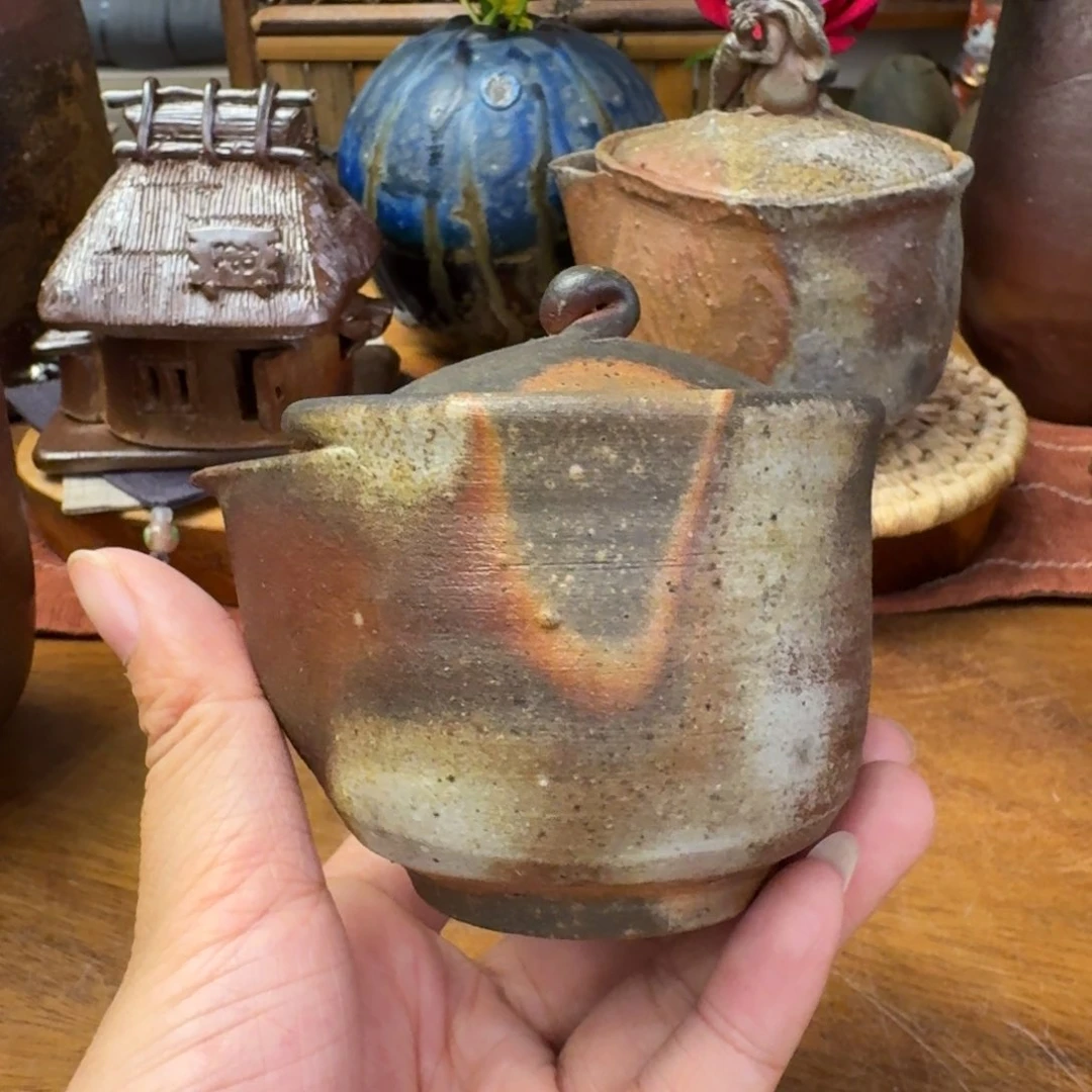 青***墨备前烧中古宝瓶福利一口价